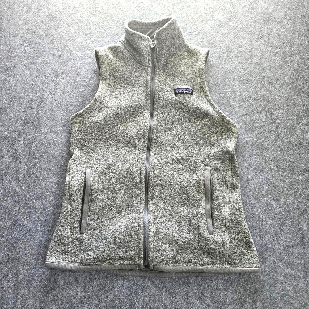 Patagonia Womens Better Sweater Vest Gray Full Zip Small